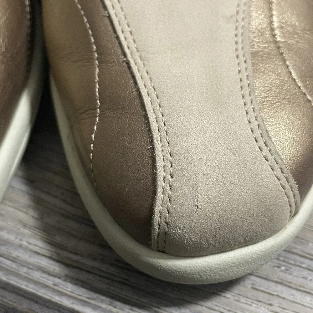 MEPHISTO Cool-Air Womens Sz 10.5‎ Bronze Tan Debby Platinum Leather Sneakers